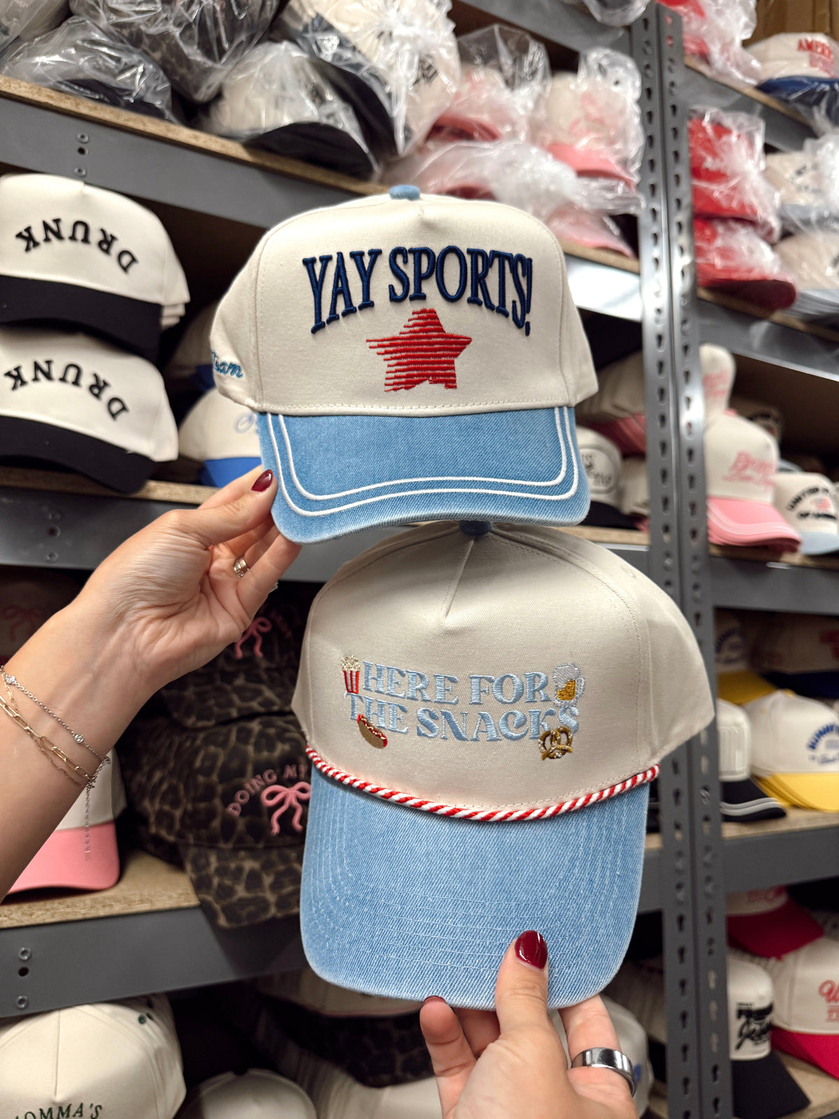 Yay Sports! - Denim Vintage Trucker Hat KenzKustomz