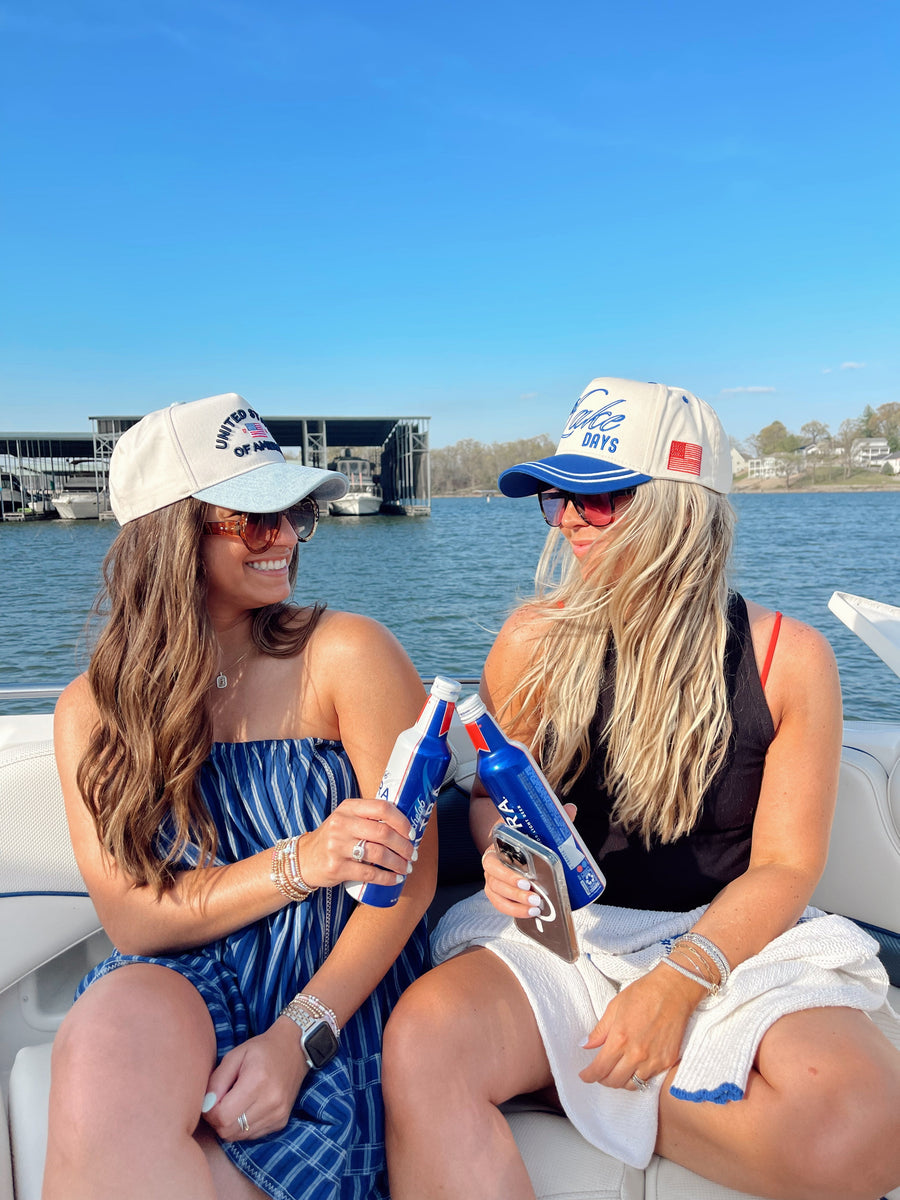 United States of America - Denim Blue Vintage Trucker Hat KenzKustomz