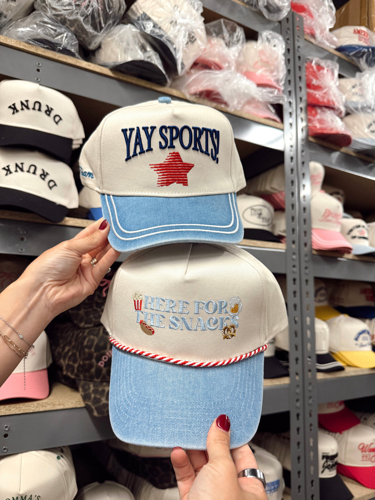Yay Sports! - Denim Vintage Trucker Hat KenzKustomz