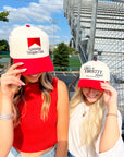 Gameday Tailgate Club - Red Vintage Trucker Hat KenzKustomz