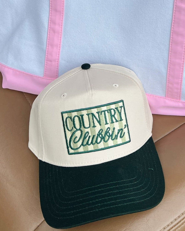 Country Clubbin' - Green Vintage Trucker Hat KenzKustomz