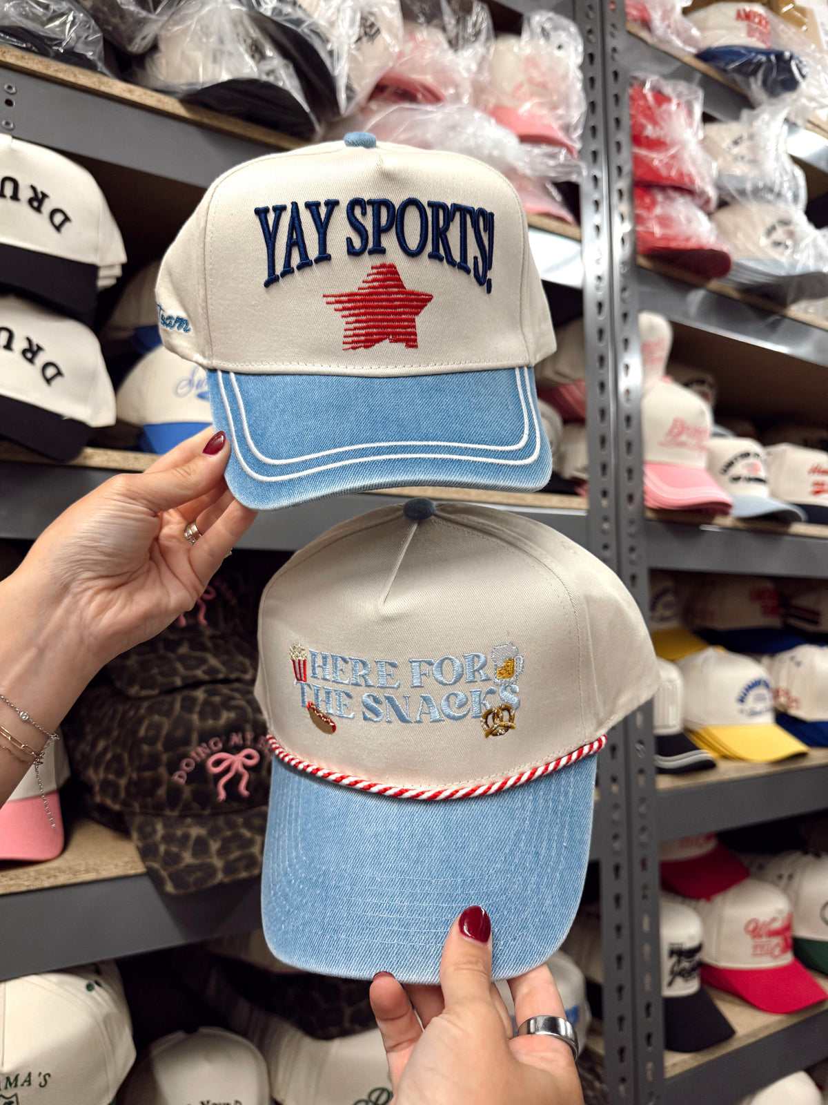 Yay Sports! - Denim Vintage Trucker Hat KenzKustomz