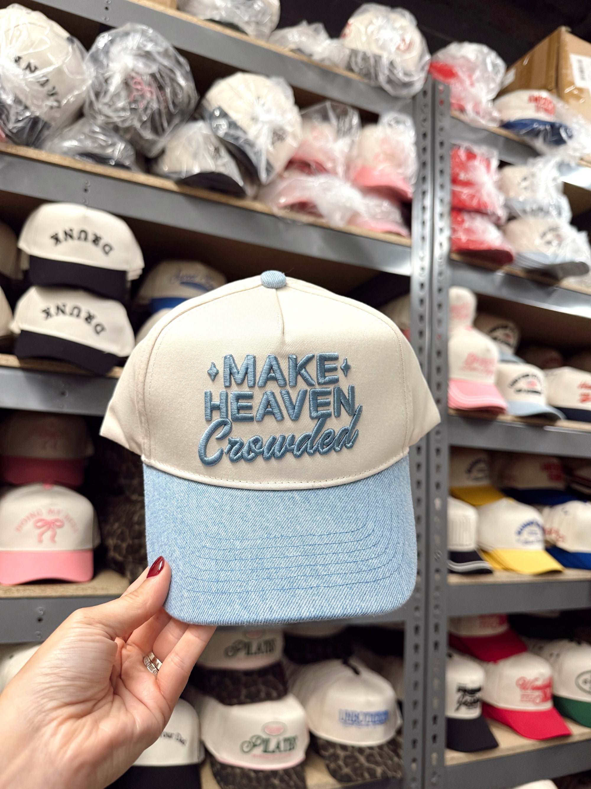 Make Heaven Crowded - Denim Vintage Trucker Hat