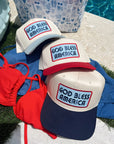 God Bless America - Vintage Trucker Hat KenzKustomz