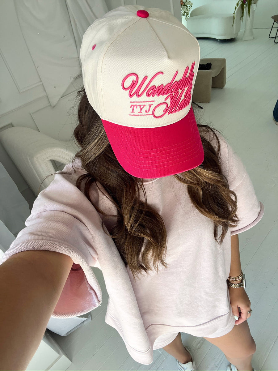 Wonderfully Made - Hot Pink Vintage Trucker Hat KenzKustomz
