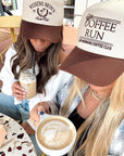 Coffee Run - Brown Vintage Trucker Hat