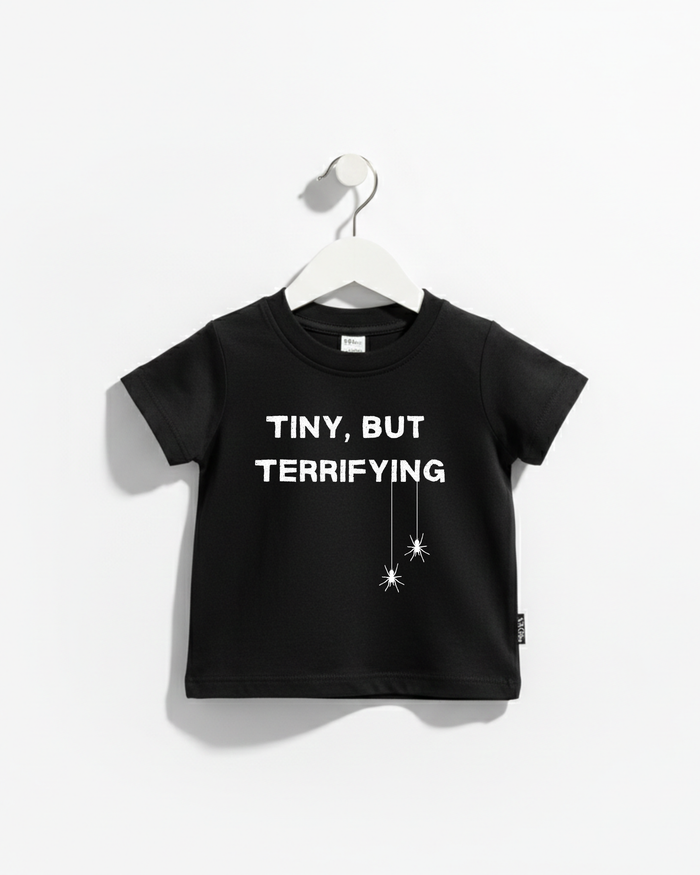 Tiny, But Terrifying Kids Halloween Tee & Sweatshirt SBG Co.