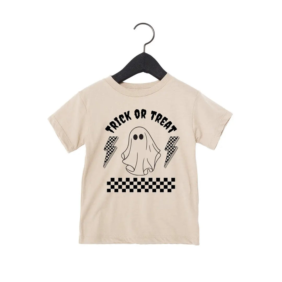 Trick or Treat Lightening Bolt Tee Saved by Grace Co.
