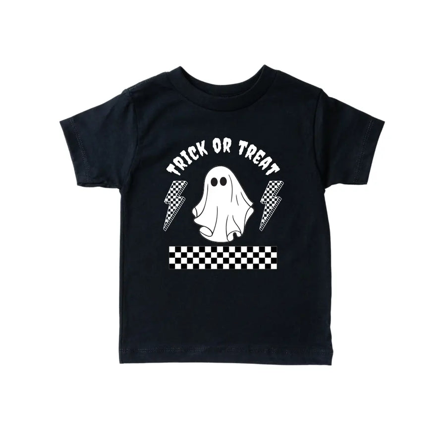 Trick or Treat Lightening Bolt Tee Saved by Grace Co.
