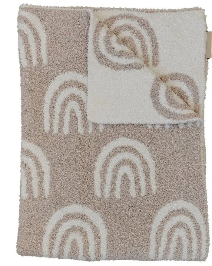 Taupe Rainbow Plush Blanket Mebie Baby