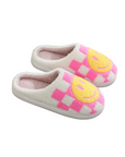 Checkered Smiley Slippers - Doorbuster