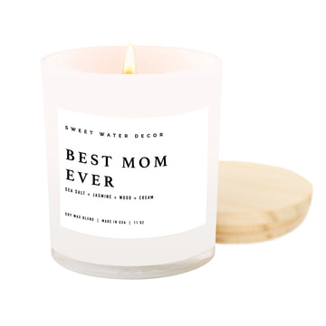Best Mom Ever Soy Candle - White Jar - 11 oz