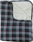 Green Plaid Bamboo Fleece Quilt