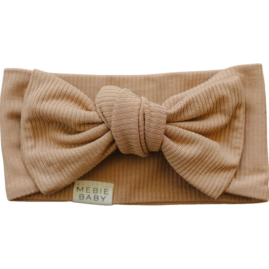 Latte Ribbed Bamboo Head Wrap Mebie Baby