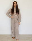 Womens Striped Loungewear Set Mebie Baby