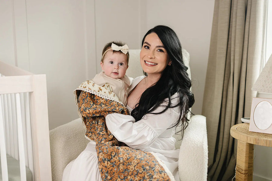 Venetian Floral + Autumn Bloom Lace Muslin Quilt Mebie Baby