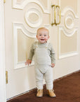 Grey Knit Overalls
