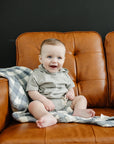 Dusty Blue Gingham Muslin Quilt