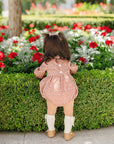 Vintage Pink Floral Bubble Romper