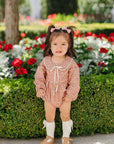 Vintage Pink Floral Bubble Romper