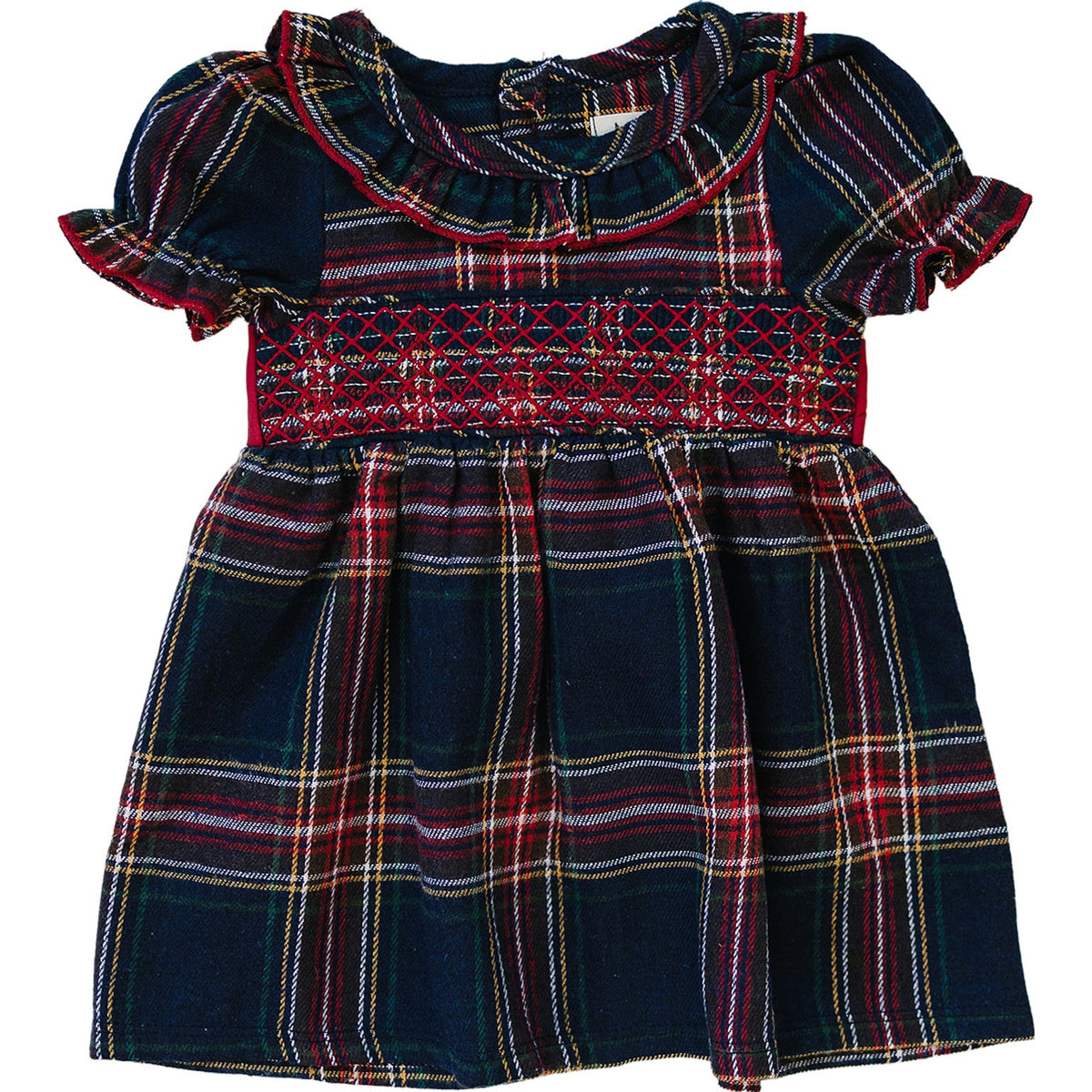 Christmas Plaid Smocked Dress Mebie Baby