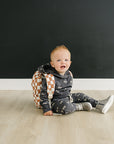 Rust Wavy Checkered Mini Backpack