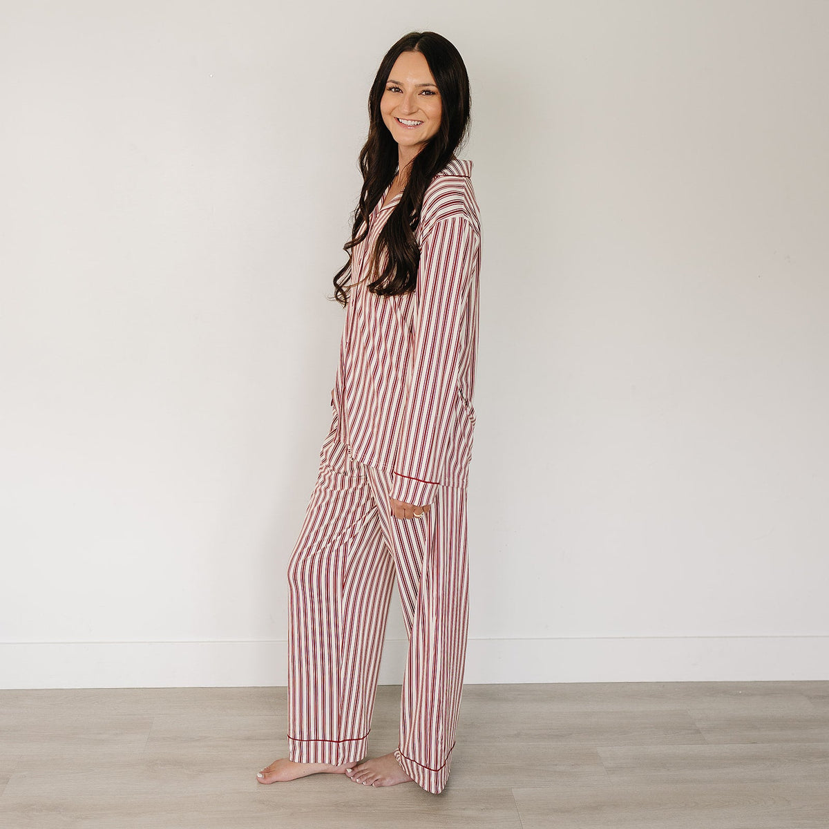Adult Red Stripes Lounge Set Mebie Baby
