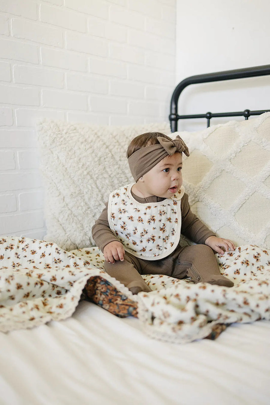 Venetian Floral + Autumn Bloom Lace Muslin Quilt Mebie Baby