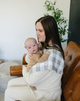 Coastal Plaid Muslin Burp Cloth