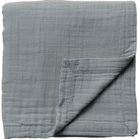 Dusty Blue Muslin Quilt Mebie Baby