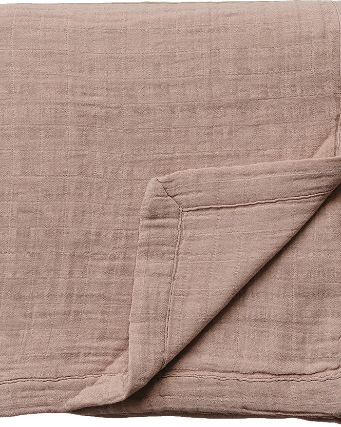 Dusty Rose Muslin Quilt Mebie Baby
