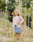 Pink Pointelle Button Down Cardigan