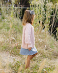 Pink Pointelle Button Down Cardigan