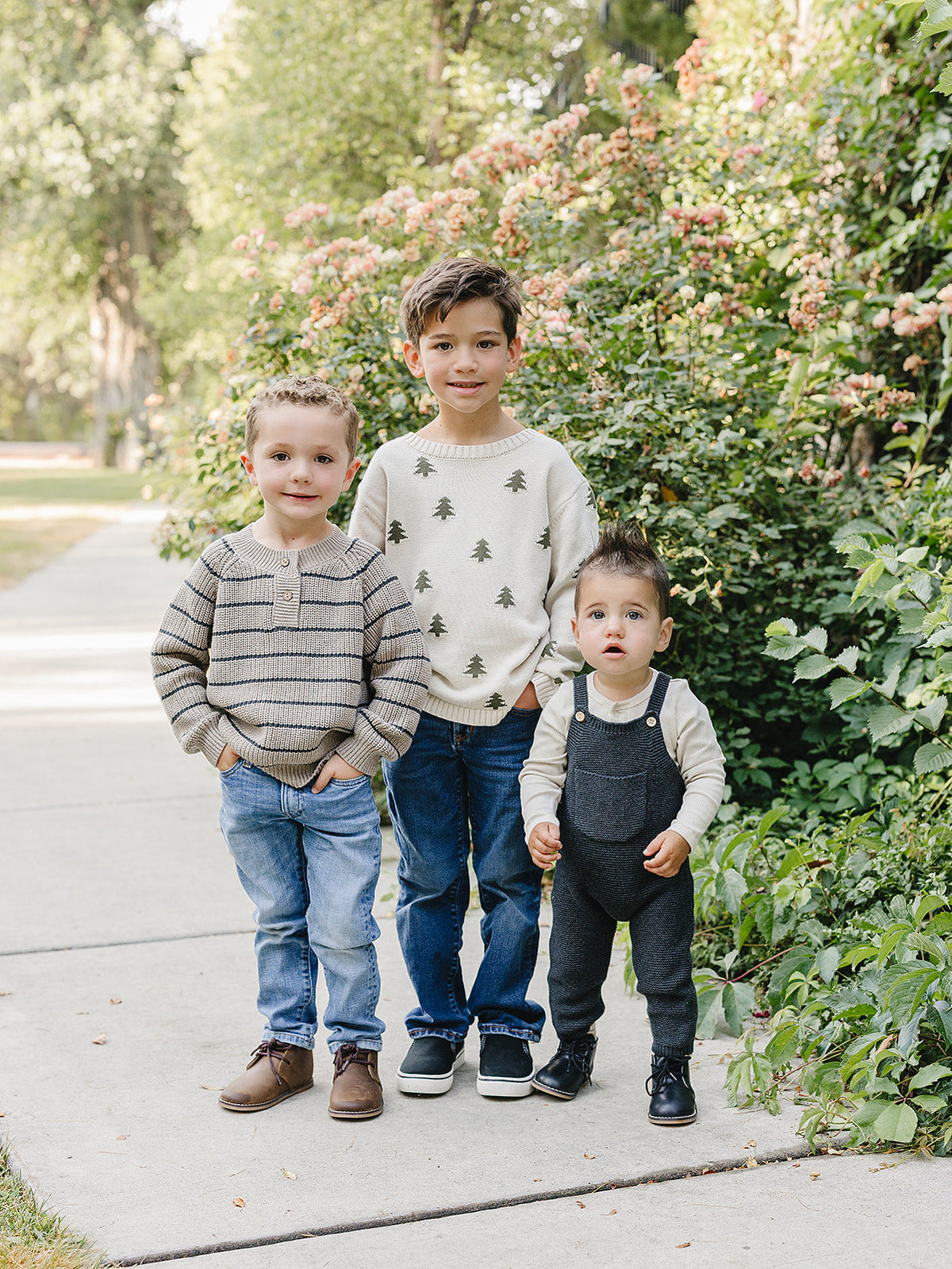 Brown + Charcoal Stripe Knit Sweater Mebie Baby
