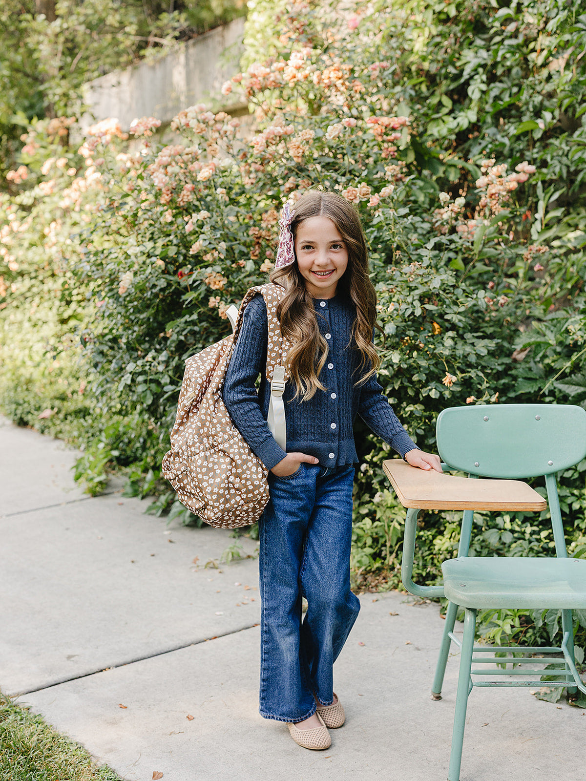 Navy Cable Knit Cardigan Mebie Baby