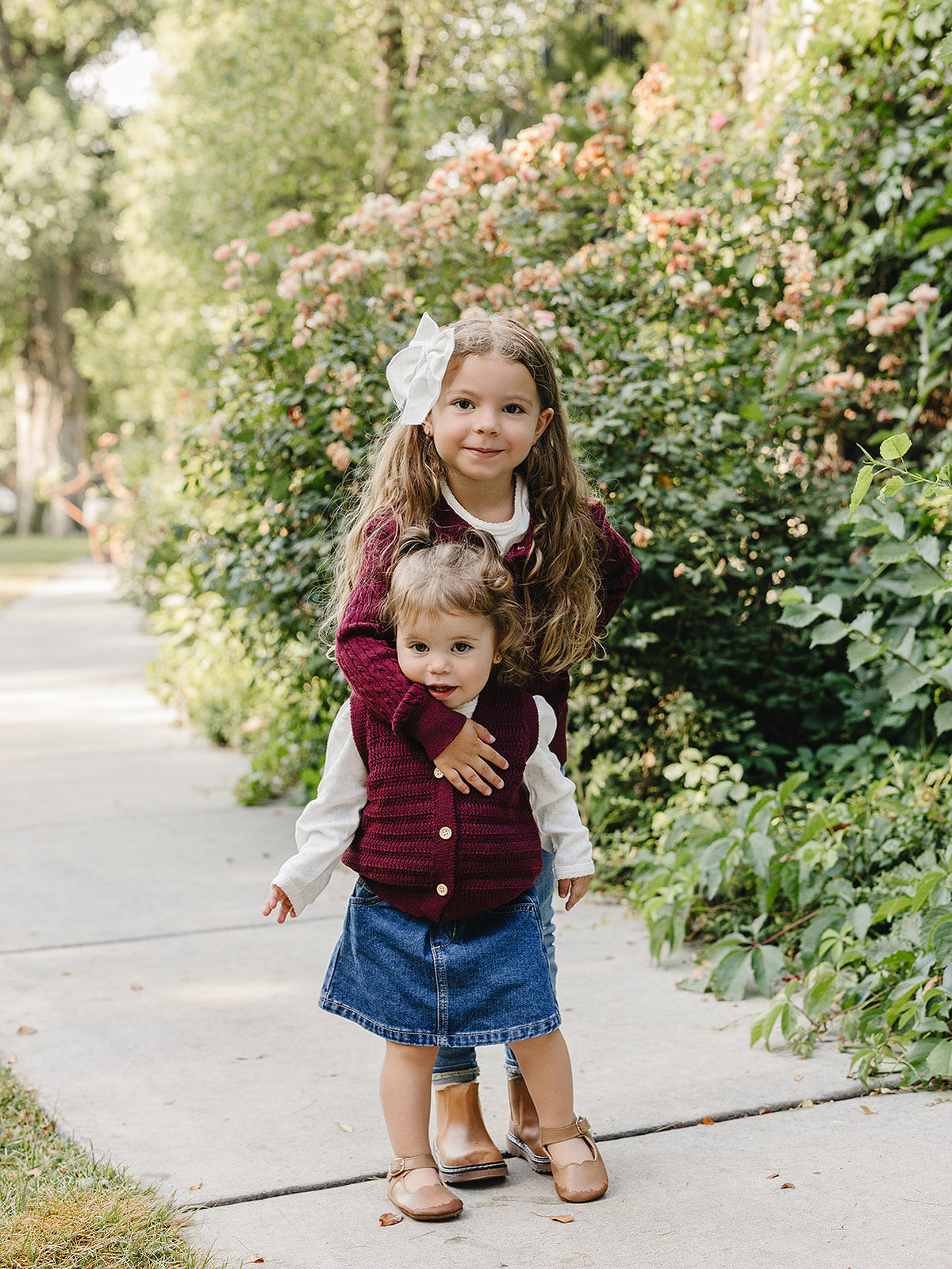 Burgundy Knit Vest Mebie Baby