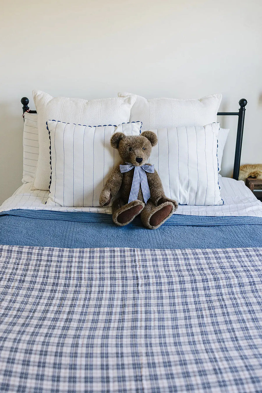 Vintage Plaid + Navy Plaid Twin Muslin Quilt Mebie Baby