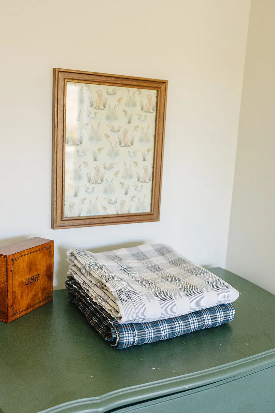 Vintage Plaid + Navy Plaid Muslin Quilt Mebie Baby