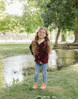 Burgundy Cable Knit Cardigan Mebie Baby