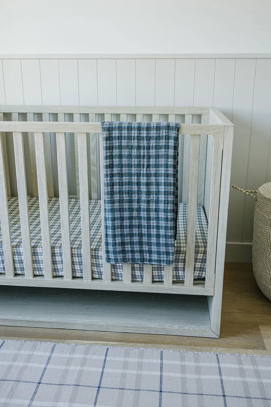Vintage Plaid + Navy Plaid Muslin Quilt Mebie Baby