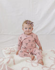 Blush Bows French Terry Set Mebie Baby