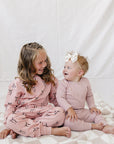 Blush Bows French Terry Set Mebie Baby