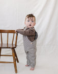 Brown Plaid Overalls Mebie Baby