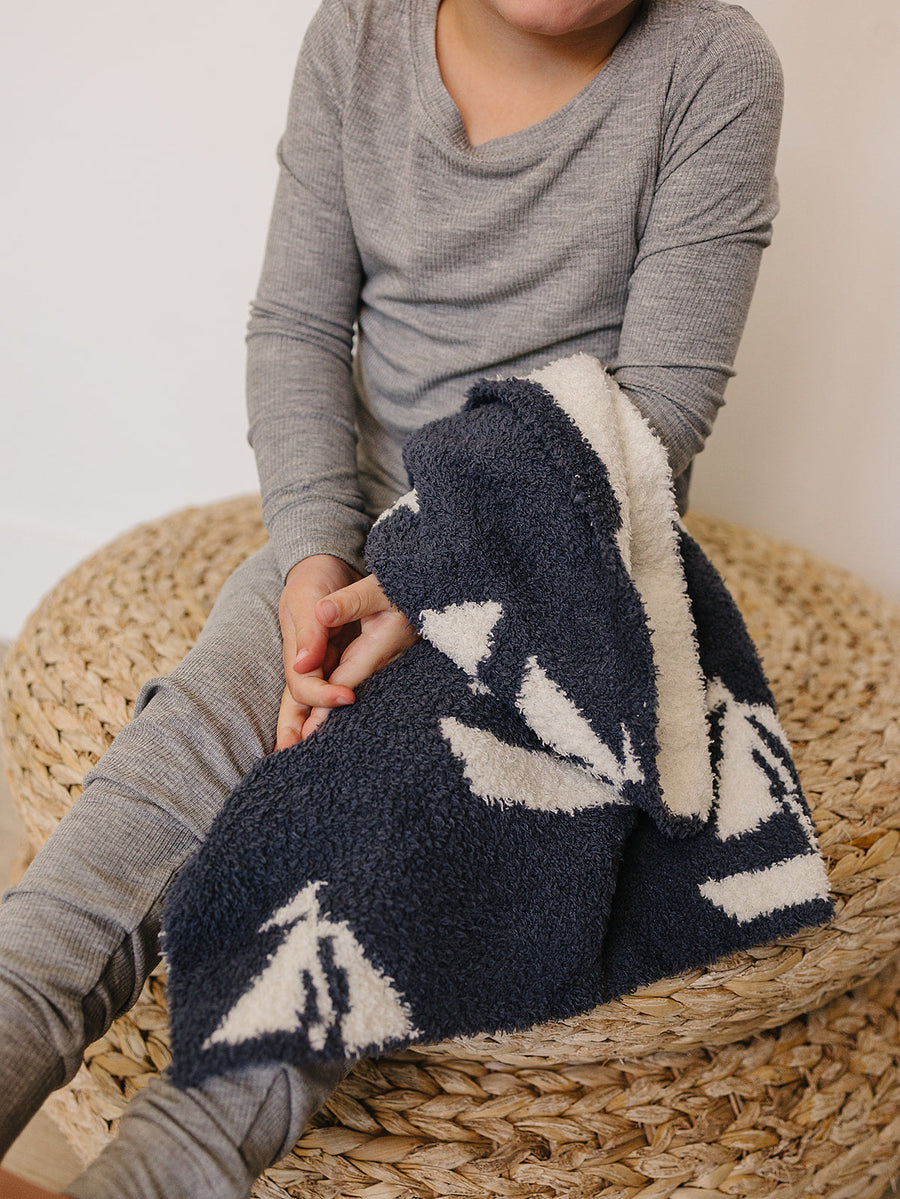 Sailboat Plush Blanket Mebie Baby