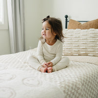 Taupe Checkered Twin Muslin Quilt