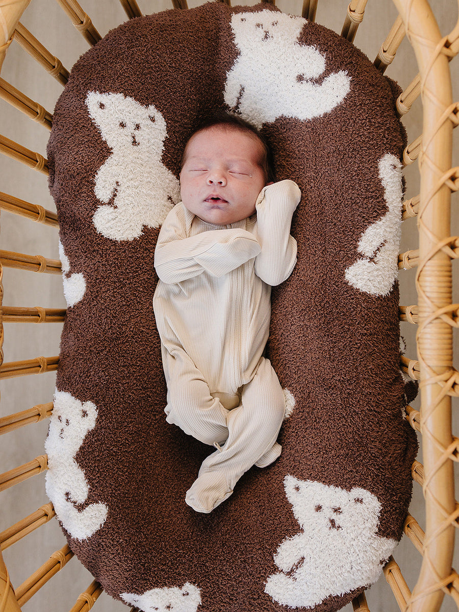 Teddy Bear Plush Blanket Mebie Baby