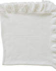 White Ruffle Knit Blanket Mebie Baby