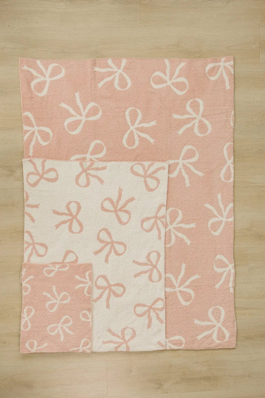 Pink Bow Plush Blanket Mebie Baby