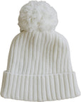 White Knit Beanie Mebie Baby