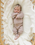 White Ruffle Knit Blanket Mebie Baby
